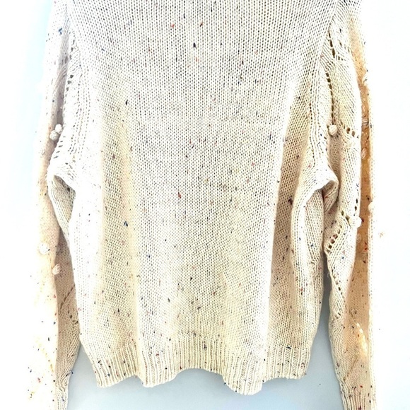 COPY - MINKPINK Womens Open-Knit Ball-Detail Sweater,Ivory, X- Large - Picture 6 of 7